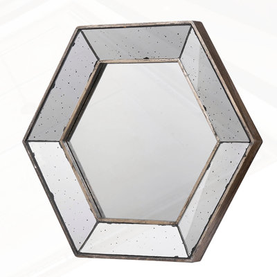 Hexagon Wall Mirror With Traditional