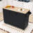 Corilla Farmhouse Rolling Wooden Kitchen Cart with Expandable Drop-Leaf and Internal Storage-141825119