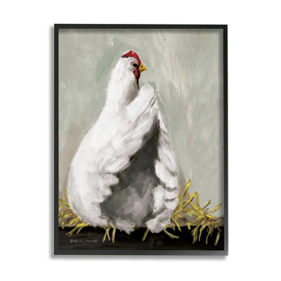 " Country Hen Farm Animal " by Stephanie Workman Marrott Painting Print