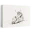 Vache couchée, rétro, rétro, art mural-679647445
