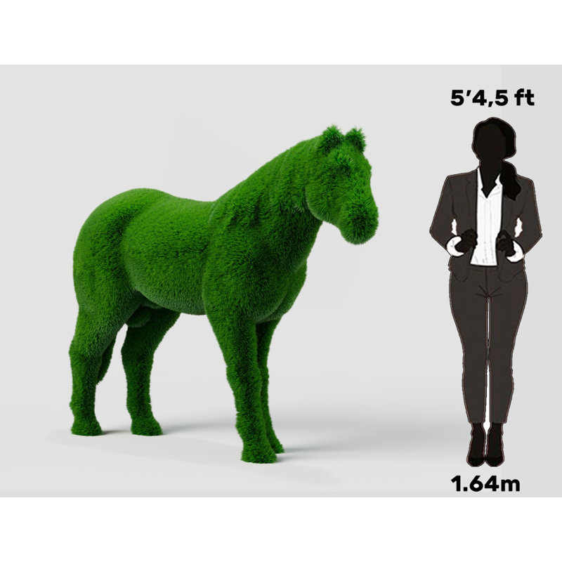 Topiaire d'extérieur cheval vert