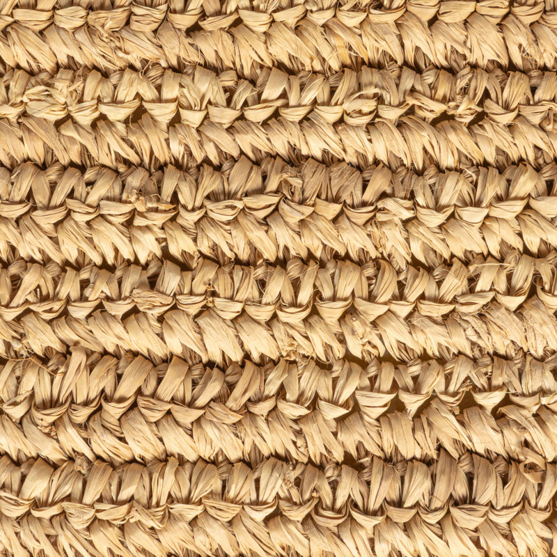 Sophie Woven Mendong and Teakwood Stool, Natural, Natural