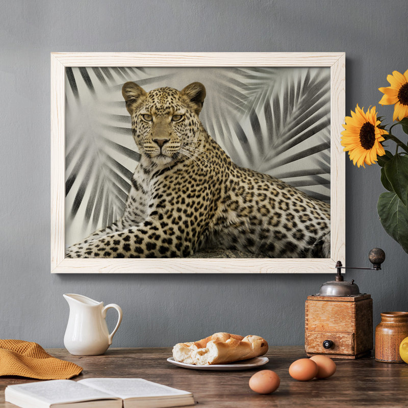 Boho Cheetah, reproduction d'art sur toile, H 18 po x l 26 po x P 1,5 po, Blanc