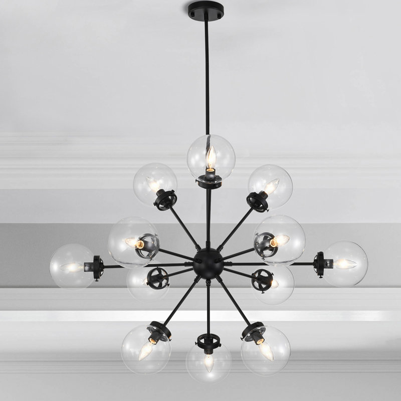 Natividad 12 - Light Sputnik Chandelier, Matte Black