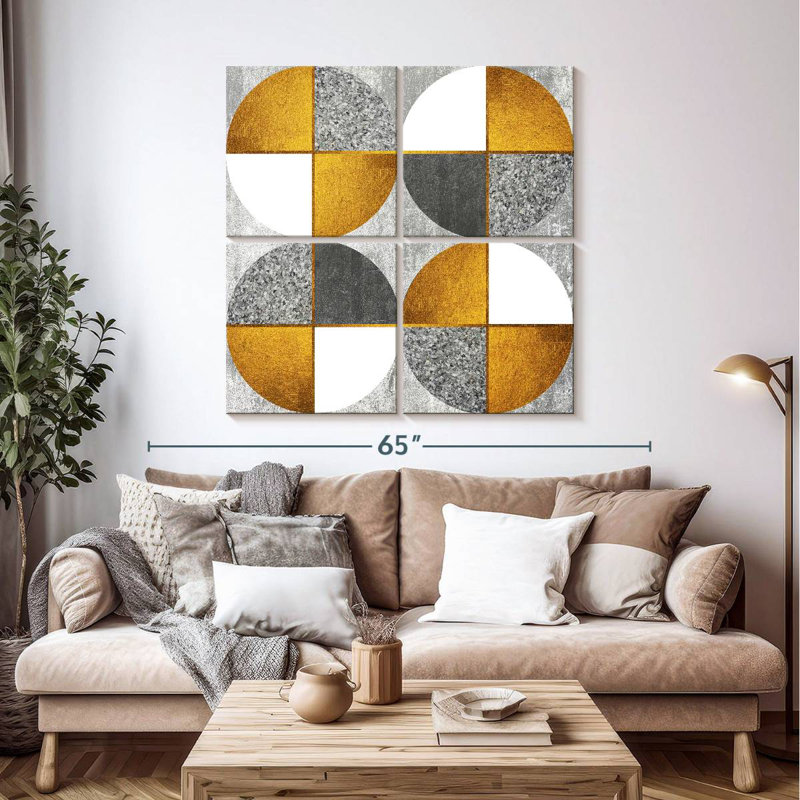 Avery Geometric Circle Quarters, 45" H x 45" W