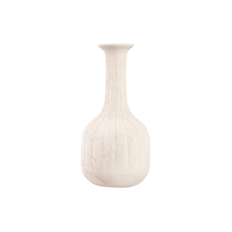 CERAMIC VASE, Beige, overall height- 38cm