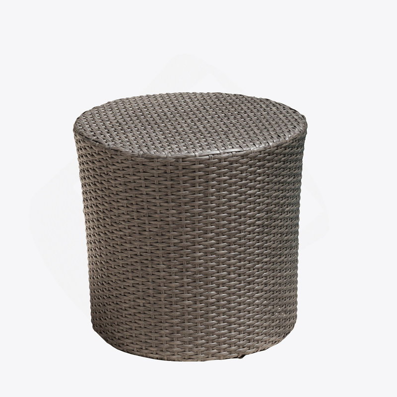 Table d'appoint en osier d'extérieur KINGSTown RD, durable et élégante pour la terrasse