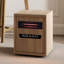 Modern Ember Portable Rolling Infrared Space Heater with LED Touchscreen w/ Remote, Light Oak Wood-1120197322