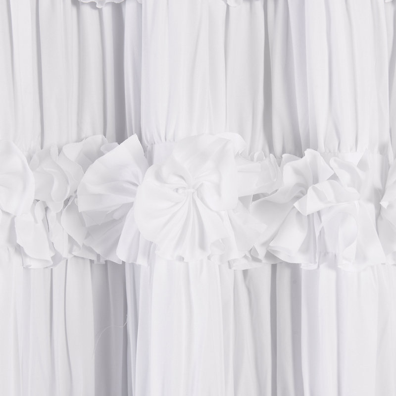 Room Darkening Curtain Pair, White, 52"W x 96"L