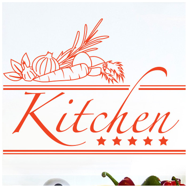Food & Beverage Non-Wall Damaging Wall Decal, Orange, Medium