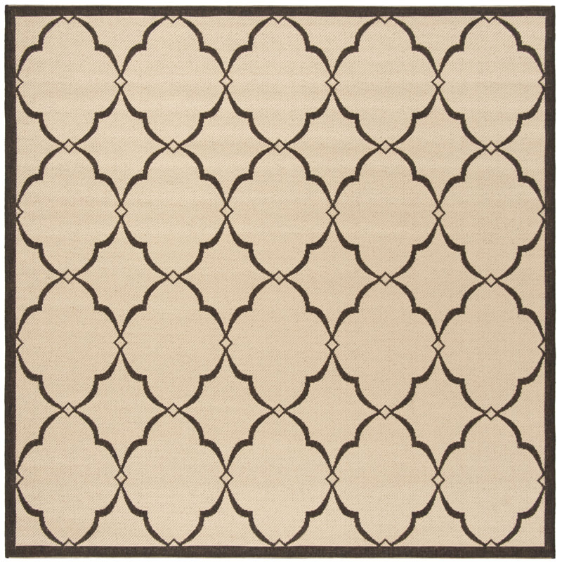 Adler Performance Geometric Indoor/Outdoor Area Rug, Square 6'7"