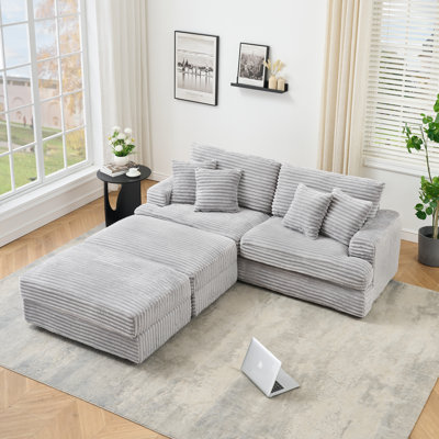 Aura Modular Sofa With Hidden Storage, Independent Spring Cushion & Cloudlike Memory Foam