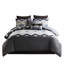 Couette double de 20 cm, de couleur bleue, garnissage épais, envers en microfibre douce et style rustique contemporain