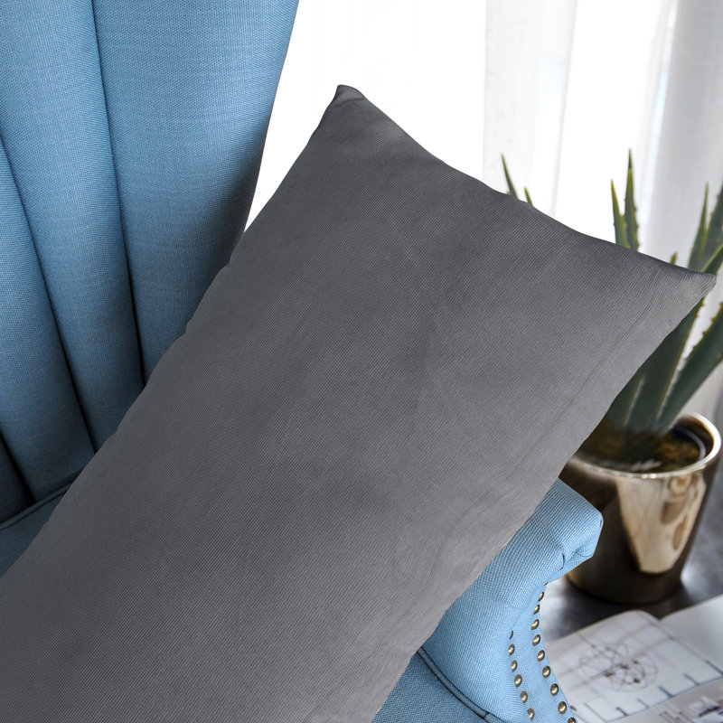 Cotton Corduroy Pillow Cover, Gray Flannel