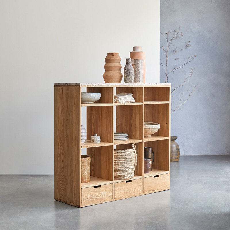 Miho Solid Wood Bookcase