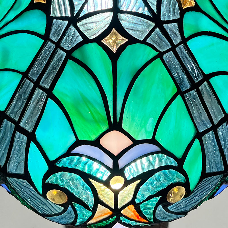 Tiffany Stained Glass 12 Inches Wide Sea Green Style Lamp Shade