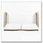 Ensemble de causeuse et table basse d'extérieur en bois d'acacia-1972817940
