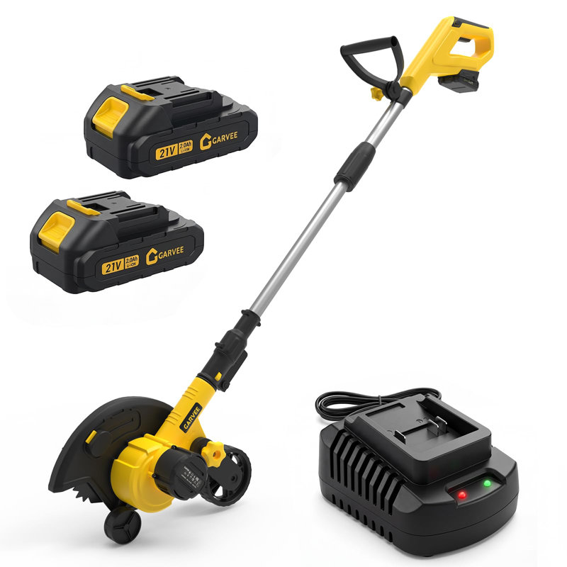 Tondeuse à gazon sans fil 20 V avec lame de 8,9 po - tondeuse à gazon alimentée par batterie de 4,0 Ah pour poids léger (8,8 lb), arbre réglable, 3200 tr / min, temps de charge de 2 heures