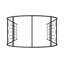 231cm H x 115cm W Iron, Metal Fan Trellis