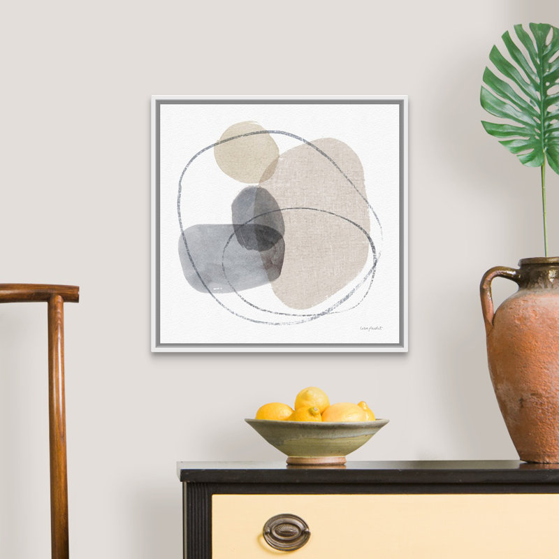 «Think Neutral 08» par Lisa Audit - reproduction d'art, 22" H x 22" W x 1.75" D, Toile blanche encadrée