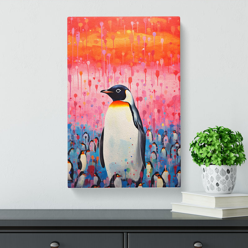 Penguin Colour Field - No Frame Print, 76cm H x 50cm W x 3cm D