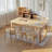Burlywood Rectangular Solid Wood Dining Table-115342410