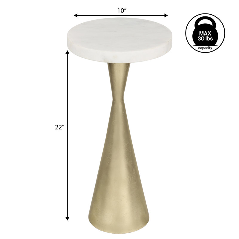 Table d'appoint Ziggy Contemporary, Doré