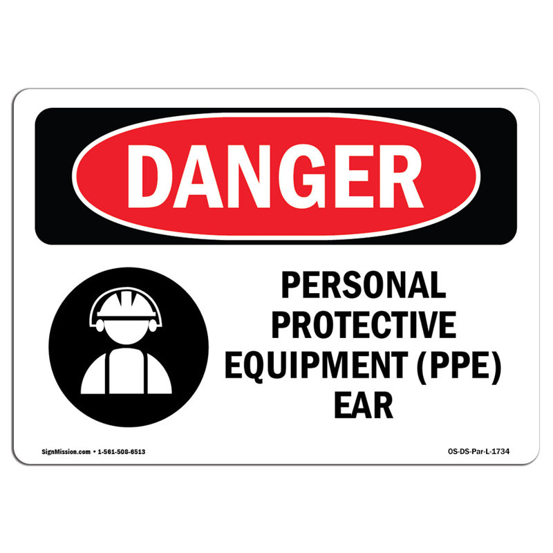 Danger Sign, 18" H x 24" W x 0.1" D
