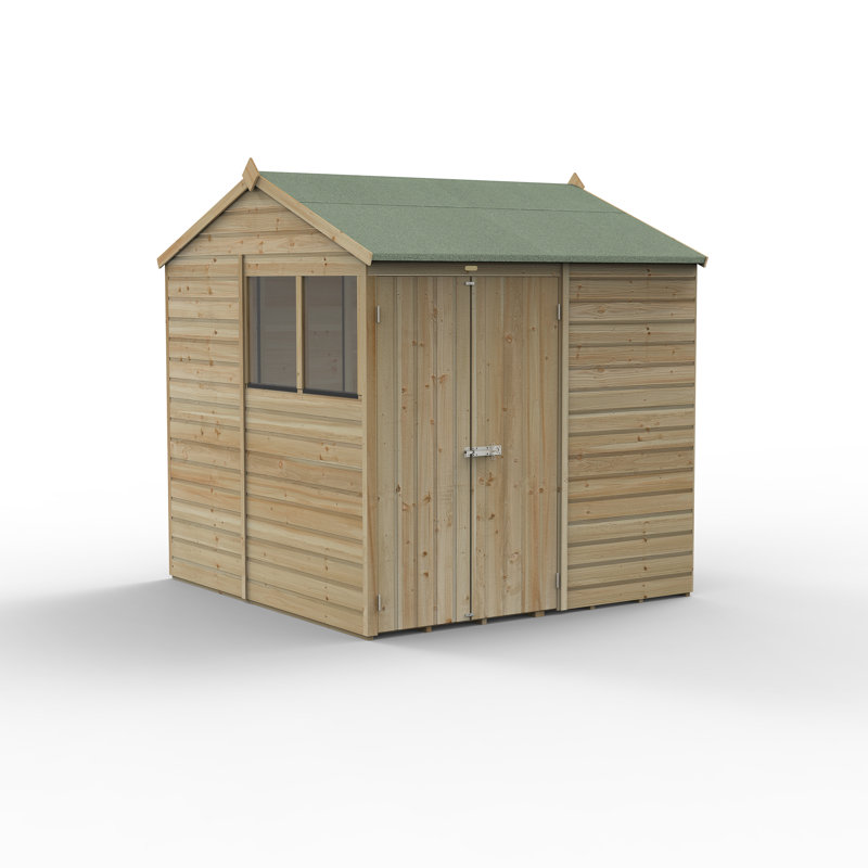 Beckwood 7 ft. 4 in. W x 6 ft. 12 in. D Solid Wood Apex Garden Shed
