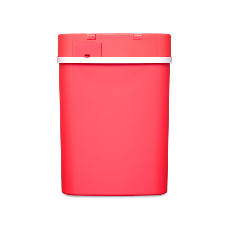 Nine Stars 3.2 Gallon Plastic Motion Sensor Trash Can, Rose