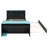 Modern Bed With Computer Desk, Trundle And Lighted Headboard, Wooden Daybed-1456480013-1456480000