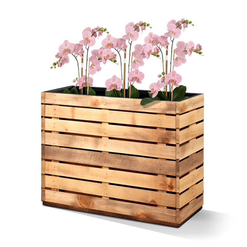 Large Metal Outdoor Planters – Rectangular Planter Box for Indoor Plants and Garden Use, Outdoor Planter Box for Patio, Backyard and Front Porch