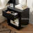 Brooklyn Headboard And Nightstands Set King, Black-665866434-665866432