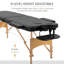 HOMCOM Portable Massage Bed Folding Beauty Massage Table Black