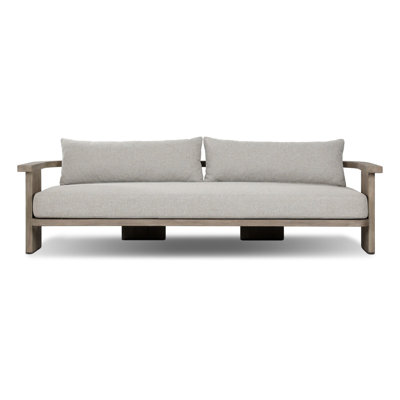 Javel 96 " W Teak Solid Wood Patio Sofa with Cushions