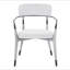 Chaise en bois brossé et tissu avec accents métalliques - ensemble de 2