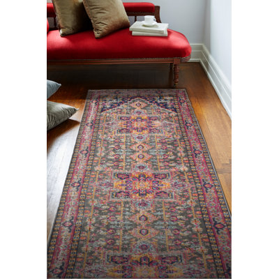 Tapis gris à motif oriental Ashburn