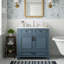 Meuble-lavabo autoportant de 30 po avec lavabo en céramique, armoire en bois massif avec portes à motifs rétro, fermeture en douceur et 1 tiroir-963625414-963625417