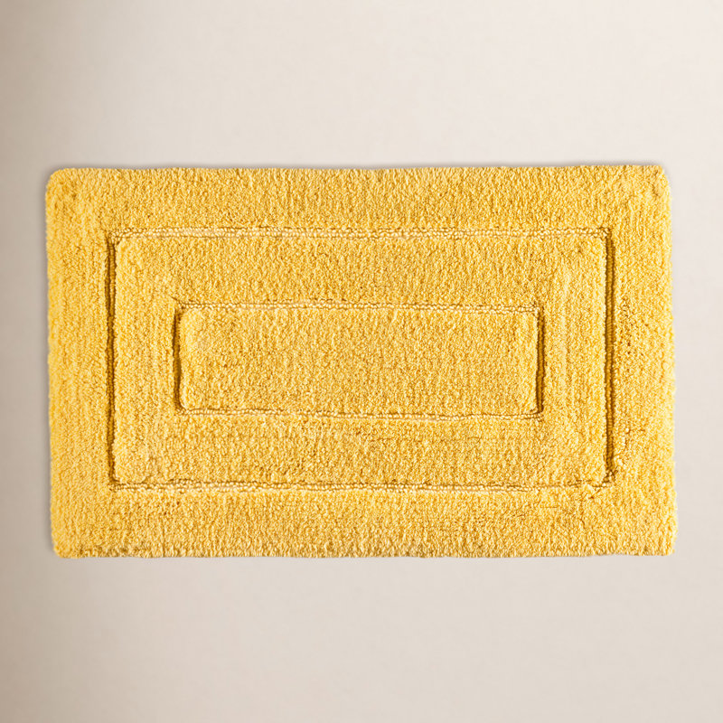 Estabrook Cotton Blend Non-Slip Bath Rug, 20" H x 32" W, Yellow