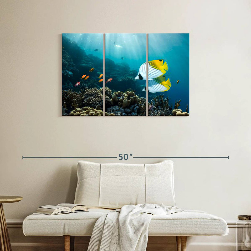 Brampt Fish By The Coral Reef, 24" H x 38" W