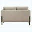 Canapé-causeuse - accoudoirs recouverts de tissu taupe