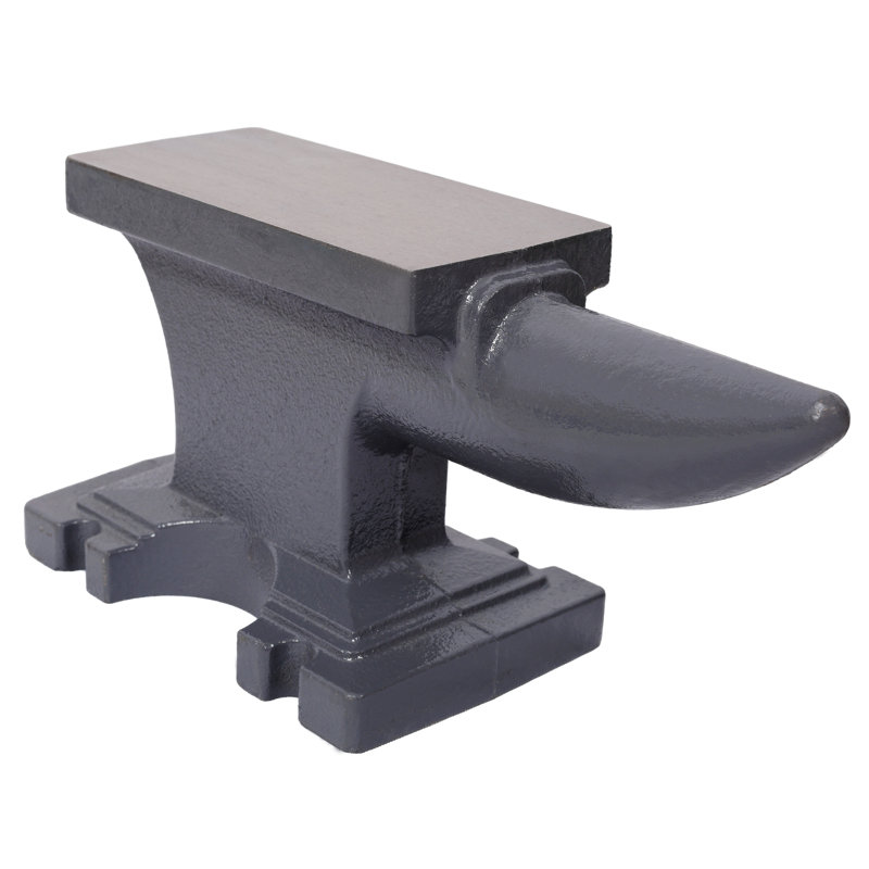 Enclume en fonte 24 lb avec corne ronde simple et base stable pour la fabrication de bijoux et le forge léger