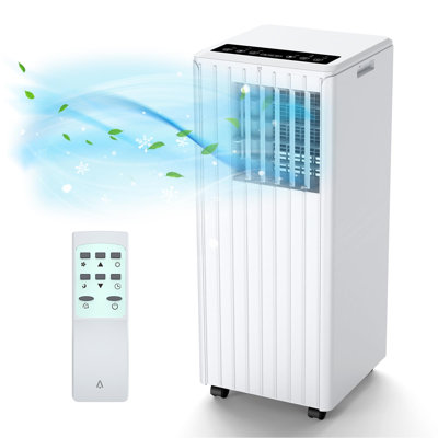 3-in-1 Portable Air Conditioner 9000 BTU, Cooling, Dehumidifier & Fan, Energy Efficient, Digital Display, Remote, 24H Timer, Covers up to 30m²/269 sq.ft, Includes Window Kit, Ideal for Home & Office