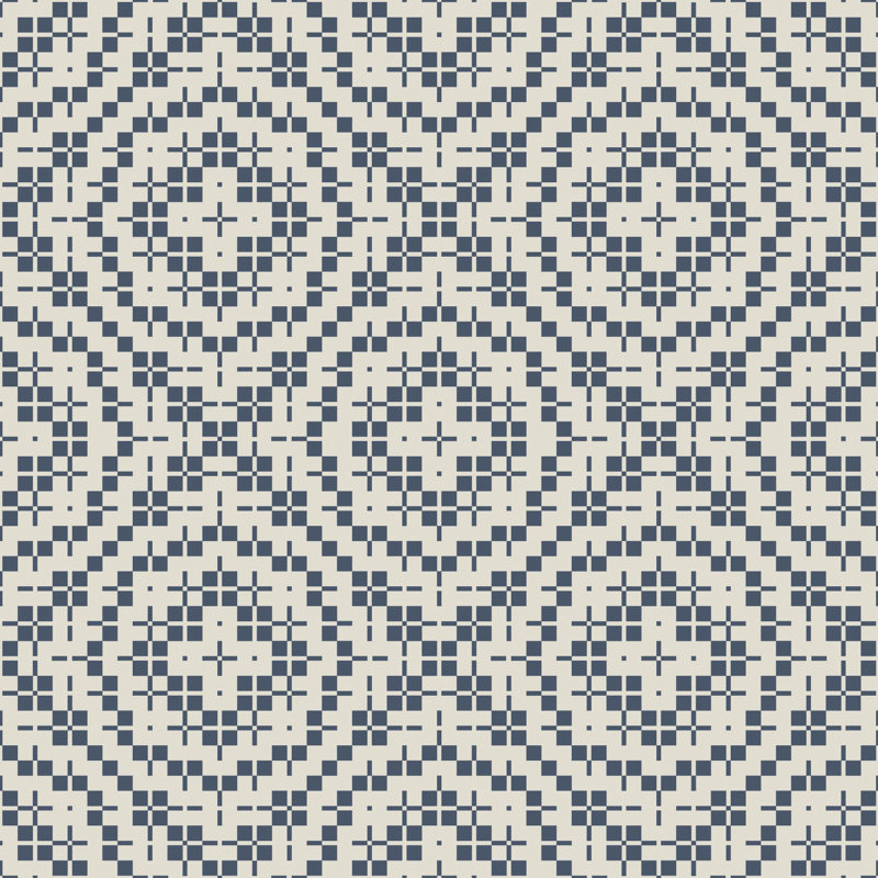 Echo Tile - Wallpaper, Non-Pasted, Oxford Blue, Non-Woven