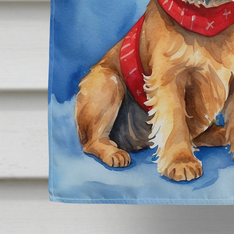Drapeau de Noël maison de renne, Griffon bruxellois