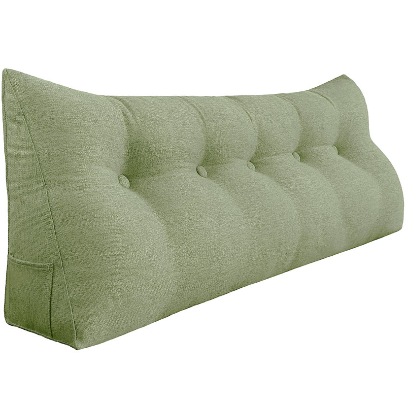 Coussin de tête de lit confortable, Grand lit, Vert subtil
