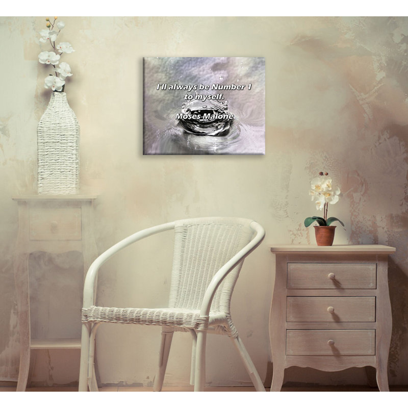 Artsy Quote "I’ll always be Number 1 to myself." By Moses Malone Gallery Wrapped Canvas, 13" H x 18" W