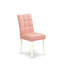 L'ensemble de table de salle à manger 5 pièces comprend une table de cuisine et 4 chaises rembourrées en tissu de polyester rouge beige avec dossier élégant - finition lin blanc-310075274-272530957-306885471