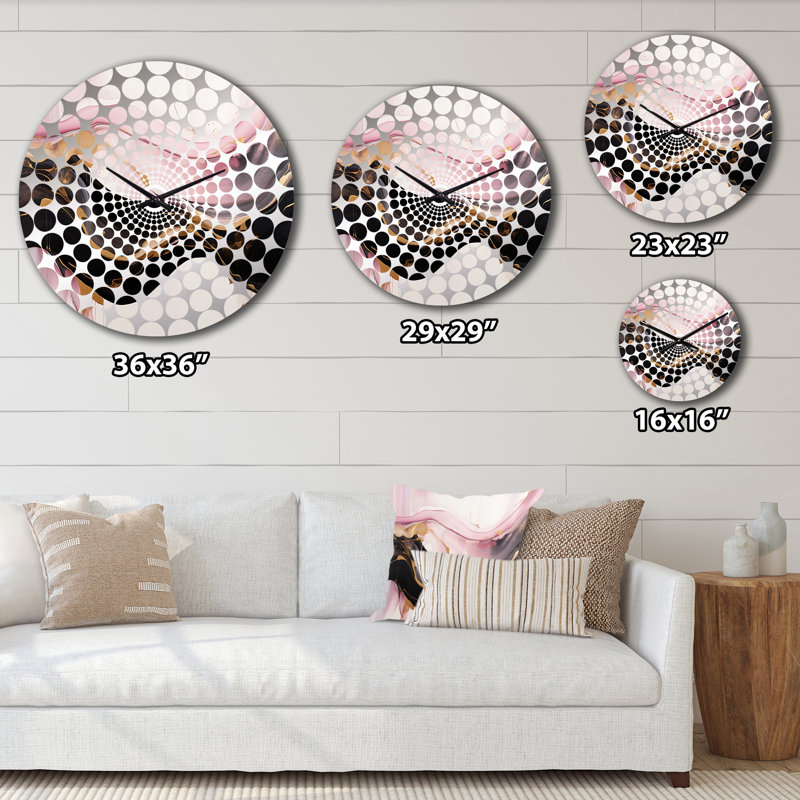 Liyat - Horloge murale peinture abstraite, Petit