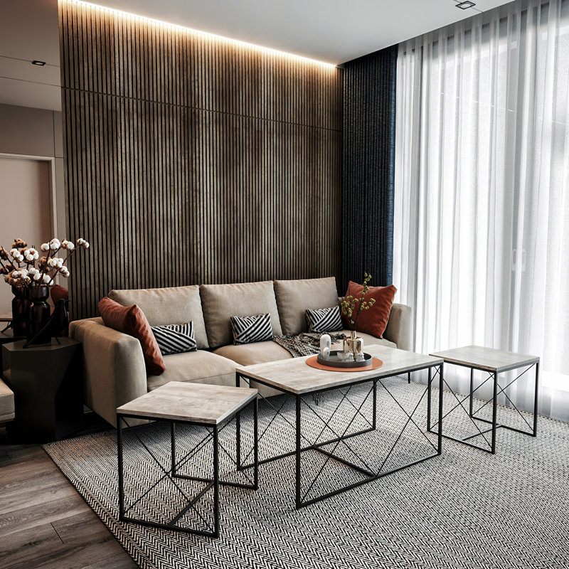 Ensemble de tables basses, Gris clair